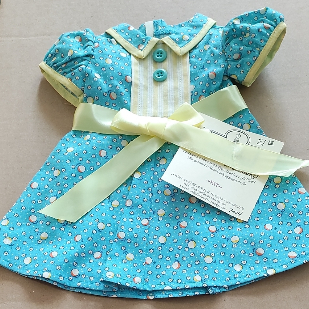 American Girl - By Cindy Hernandez - Kit's Blue Dress with Yellow Accents